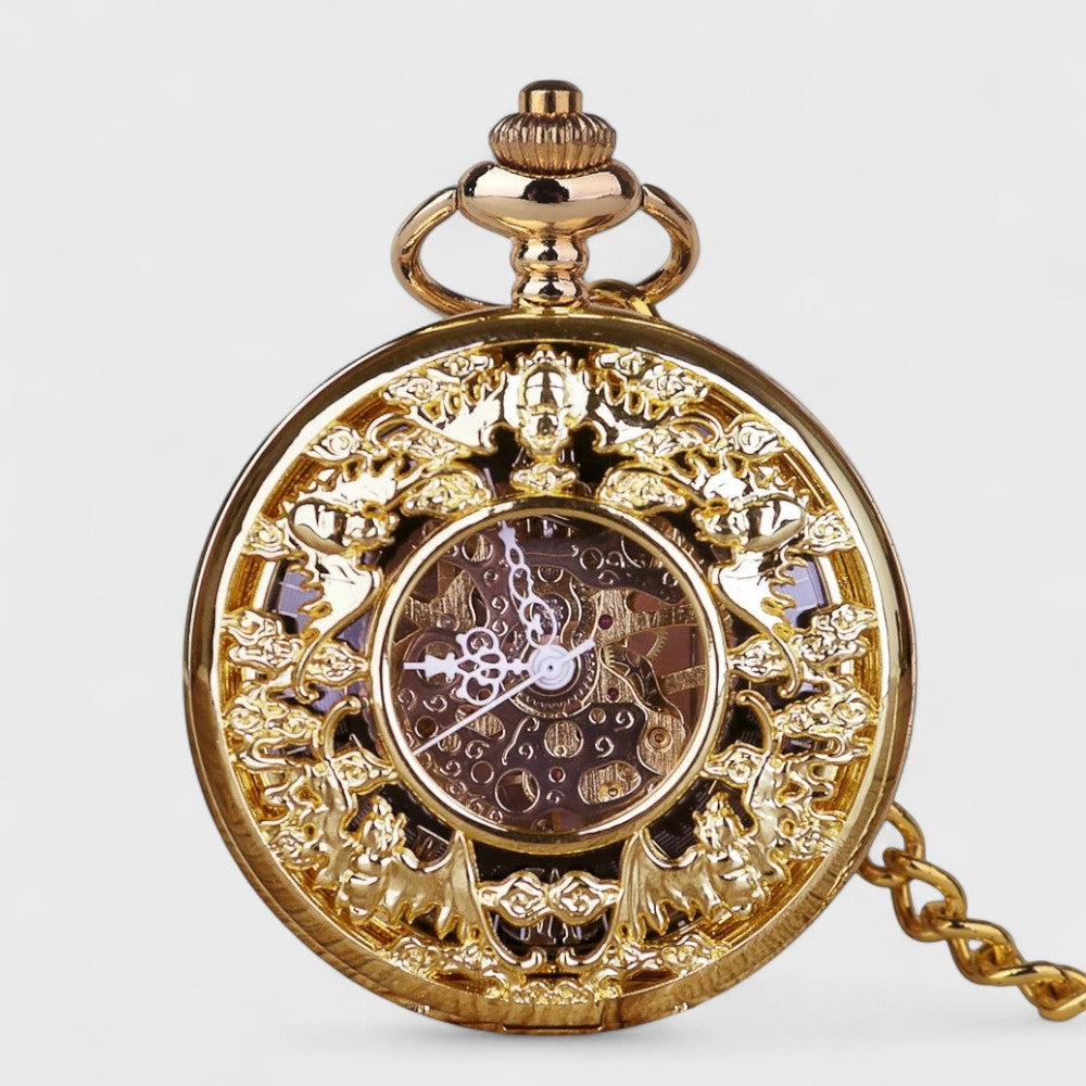 Montre à Gousset Dorée Squelette Impériale