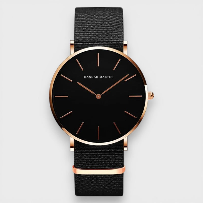 Montre à Gousset Fusion Tissu Noir