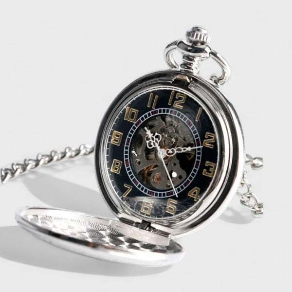 Montre à Gousset En Argent Massif Pour Homme - Mouvement Mécanique Manuel, Vintage Française - Très Bon état