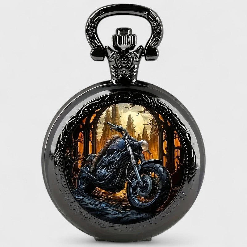 Montre à Gousset Biker Noire