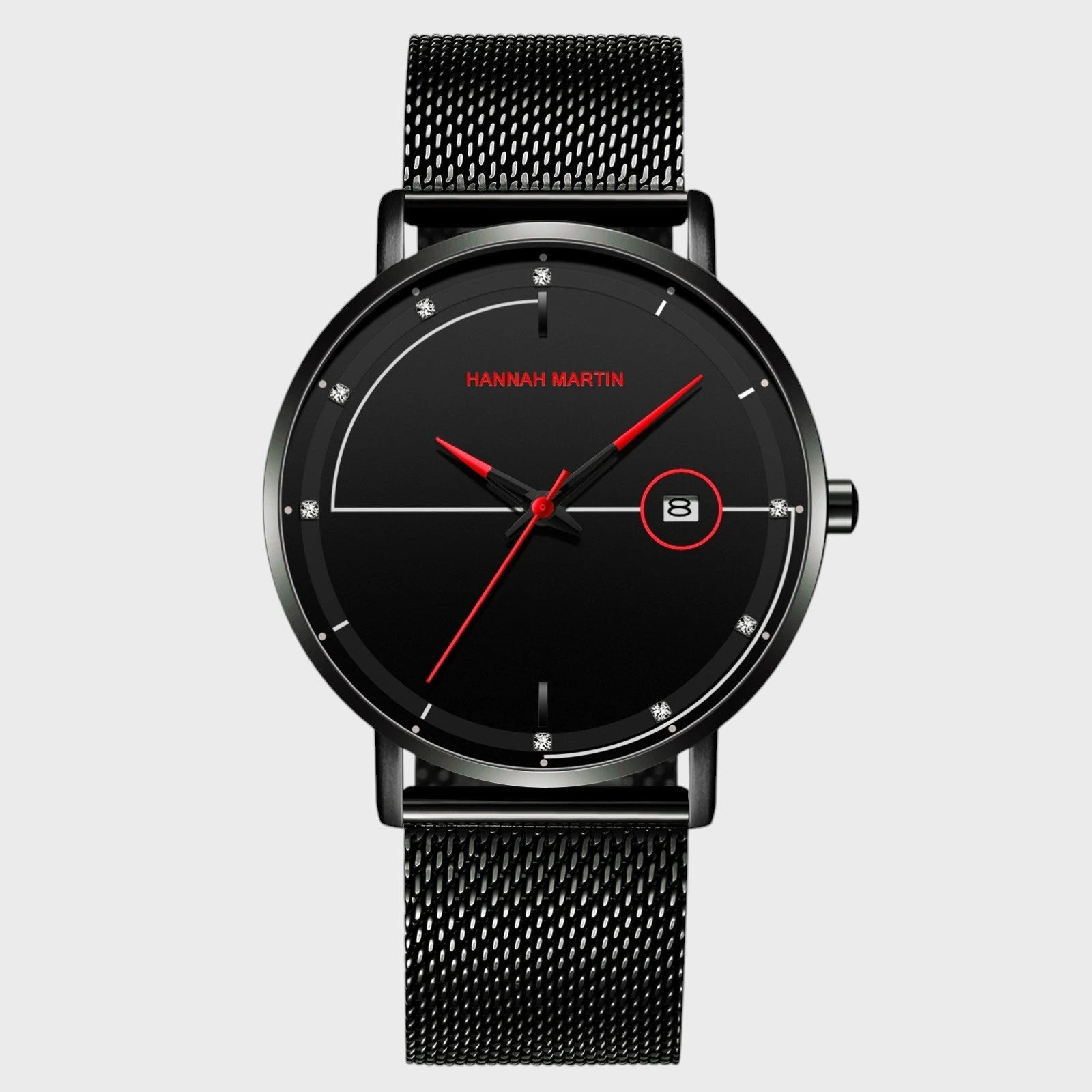 Montre Néon Cadre Noir