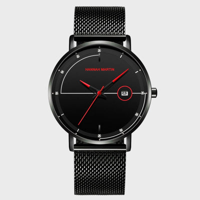 Montre Néon Cadre Noir