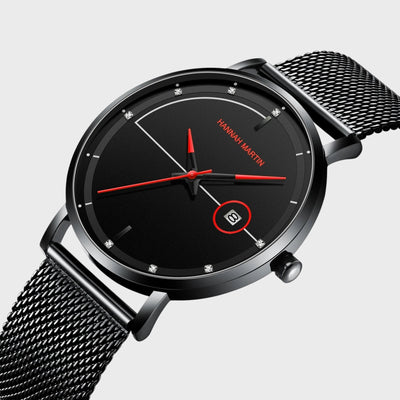 Montre Néon Cadre Noir