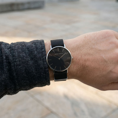 Montre Fusion Tissu Noir