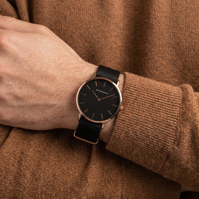 Montre Fusion Tissu Noir
