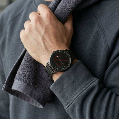 Montre Néon Cadre Noir