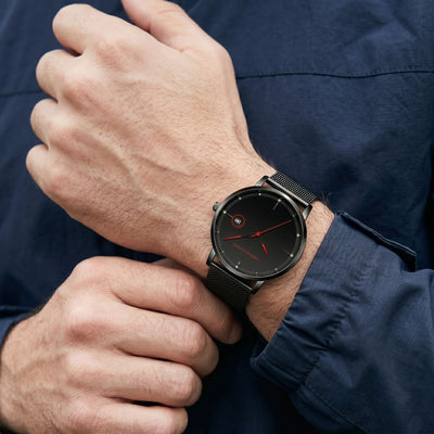 Montre Néon Cadre Noir