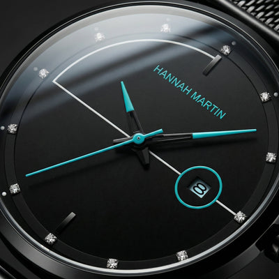 Montre Néon Cadre Noir