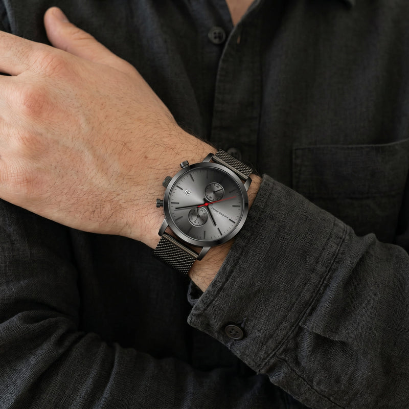 Montre Graphite Maille