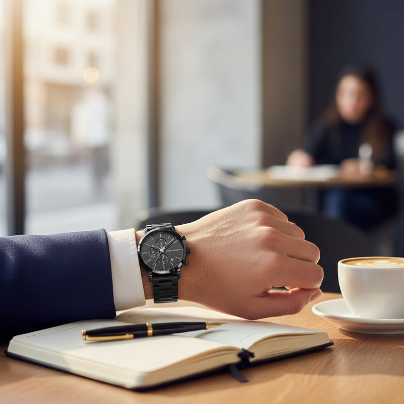 Montre à Gousset Carbone Acier