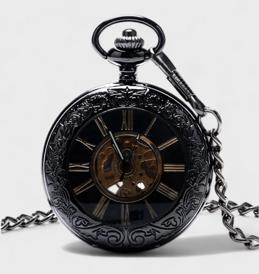 Chaîne De Montre De Poche Albert 35,6 Cm – Fermoir Torsadé Épais + Mousqueton, Style Rétro Gilet & Ceinture