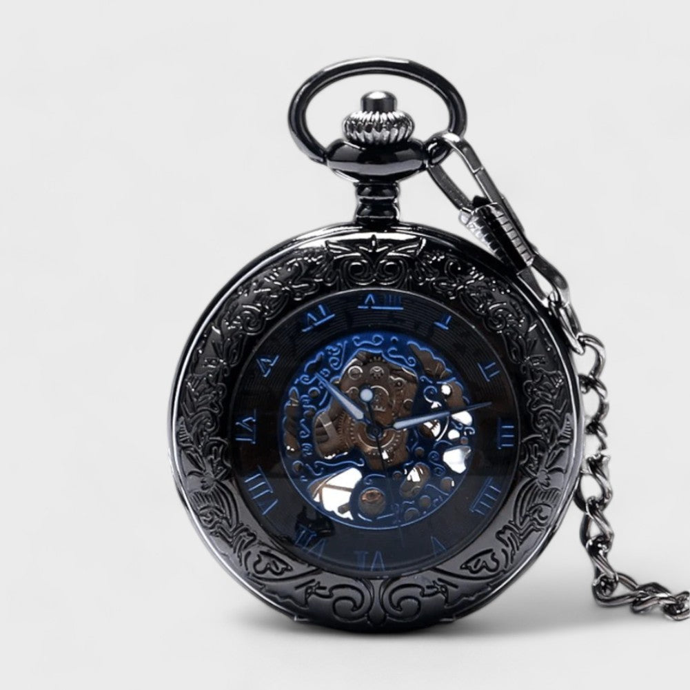 Montre À Gousset Mécanique Bleu Nuit