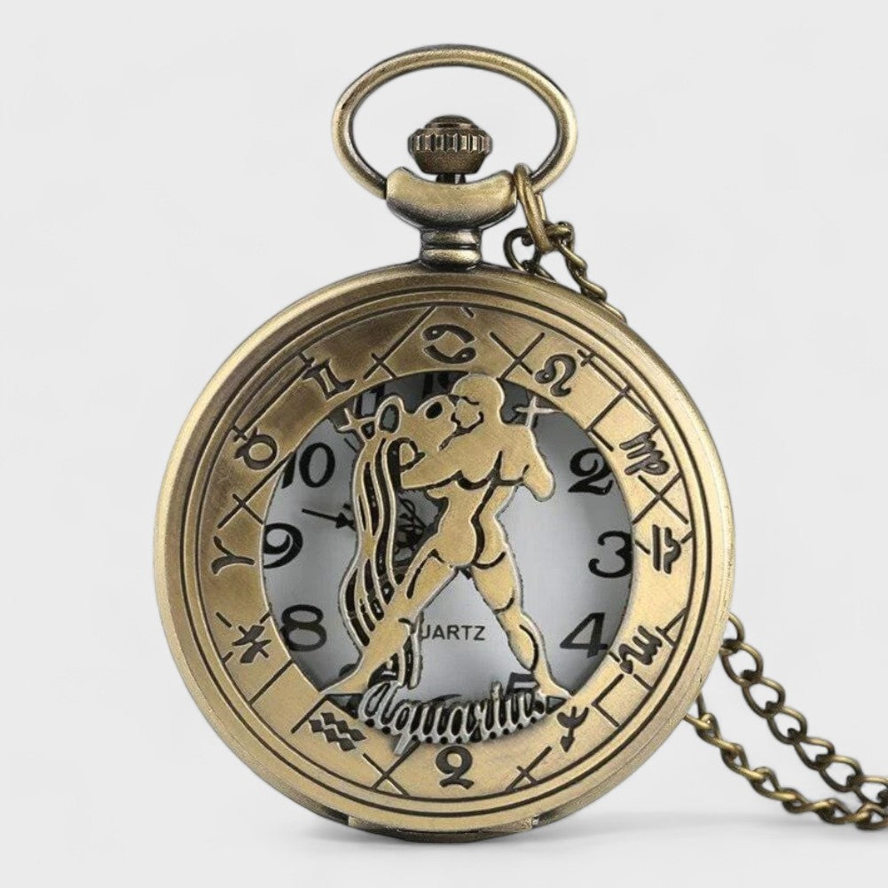 Montre de Poche Signe Astrologique Verseau