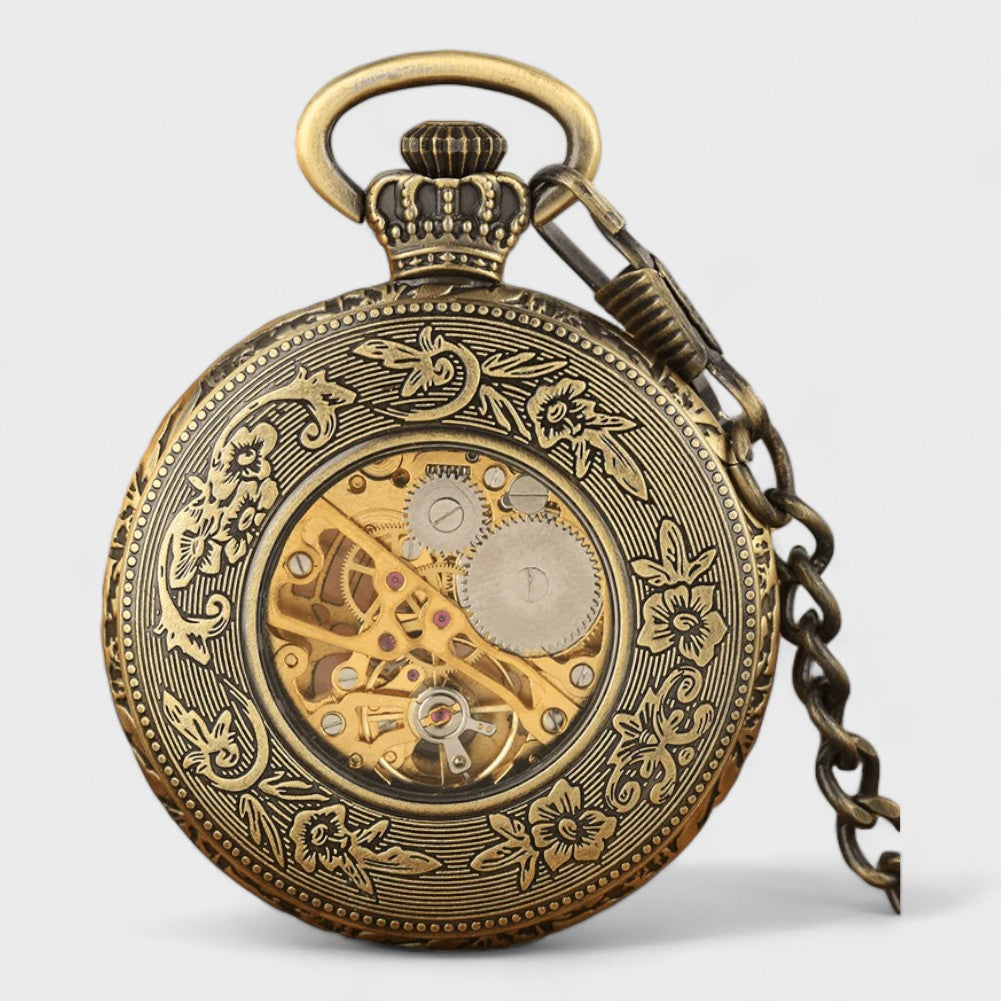 Montre à Gousset Quartz H2 Épée De Bataille – Noir Poli – Coffret Cadeau Luxe – Fabriquée à Sheffield