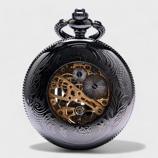 Montre De Poche Cadeau Papa, Boîtier Cuivre, Mouvement Quartz, Style Steampunk - Neuf Avec étiquettes